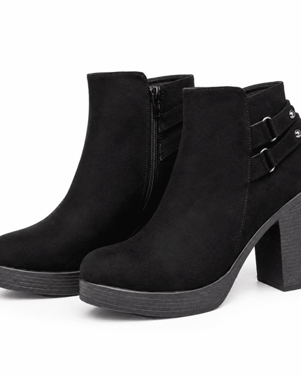 Botas Mujer Sabadell - Negro Gamuza