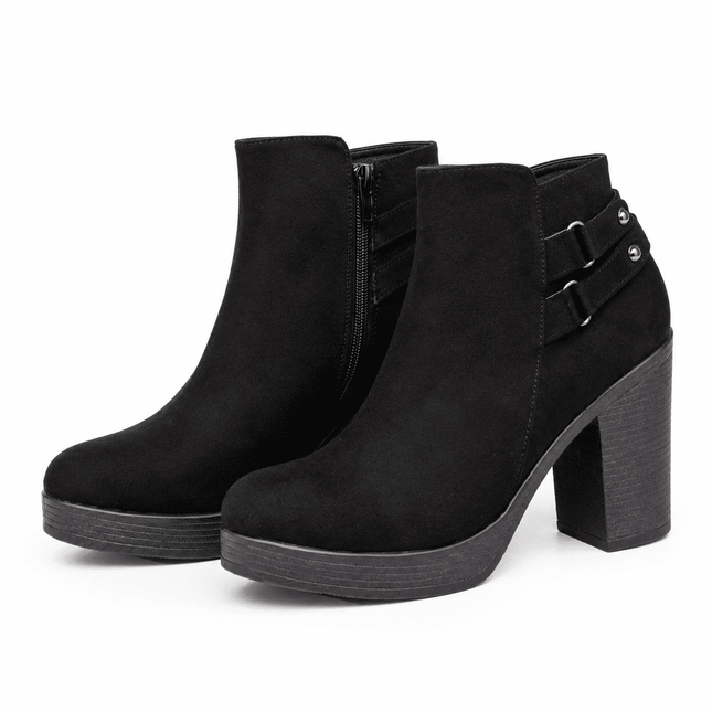 Botas Mujer Sabadell - Negro Gamuza