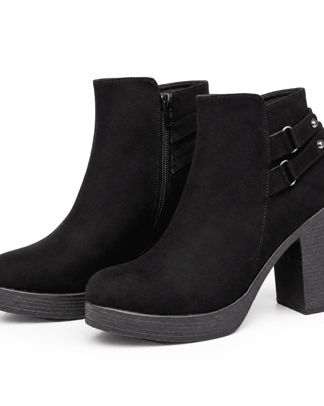 Botas Mujer Sabadell - Negro Gamuza