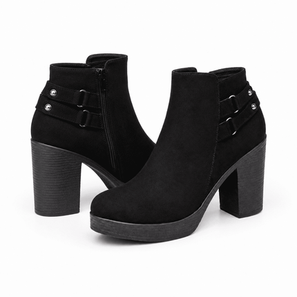Botas Mujer Sabadell - Negro Gamuza