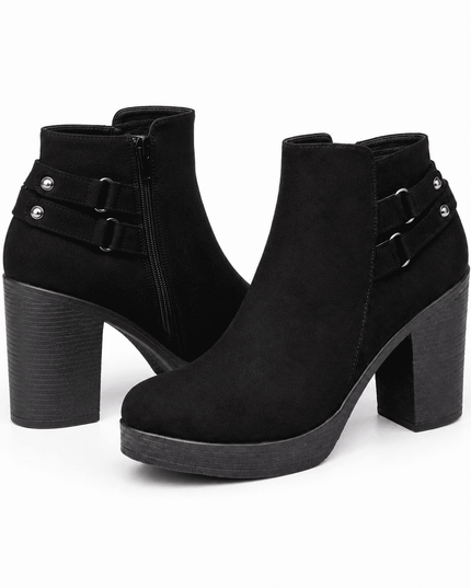 Botas Mujer Sabadell - Negro Gamuza