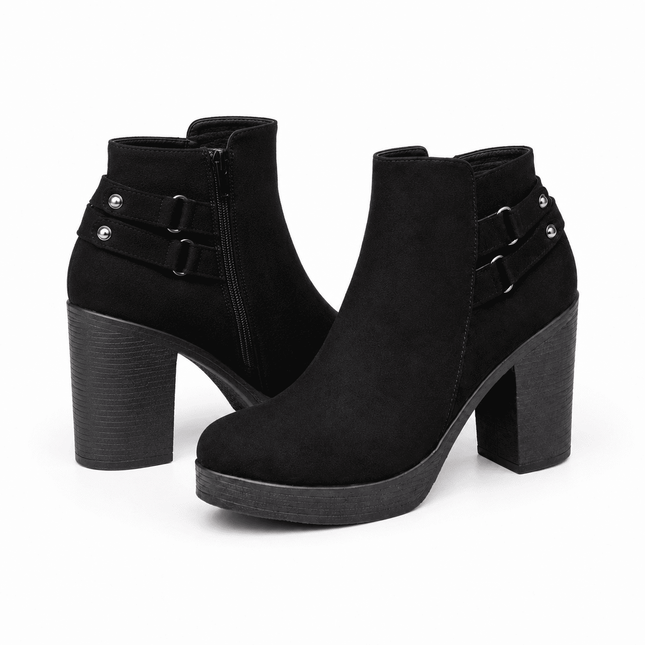 Botas Mujer Sabadell - Negro Gamuza