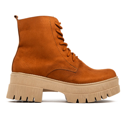 Botas Mujer San Lorenzo  - Camel Gamuza