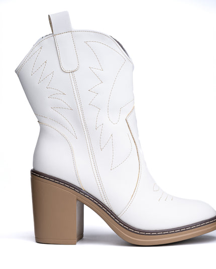 Botas Mujer Vaqueras - Blanco