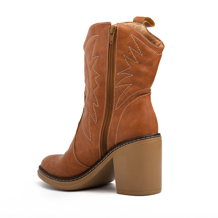Botas Mujer Vaqueras - Camel