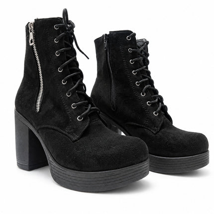 Botas Mujer Camilla - Negro Gamuza