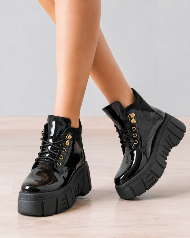 Botas Mujer Denizli - Negro Charol