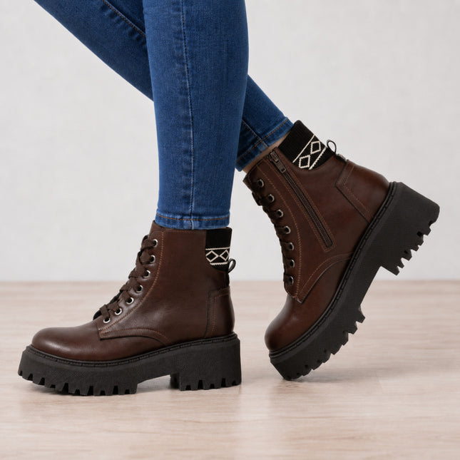 Botines Mujer Flora - Marrón