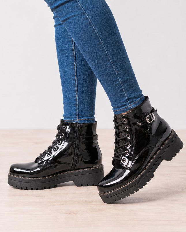 Botas Mujer Itagua  - Negro Charol