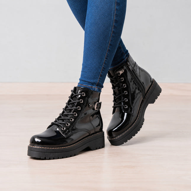 Botas Mujer Itagua  - Negro Charol