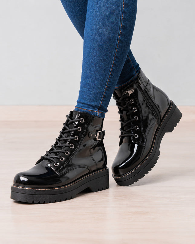 Botas Mujer Itagua  - Negro Charol