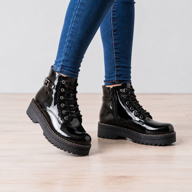 Botas Mujer Itagua  - Negro Charol