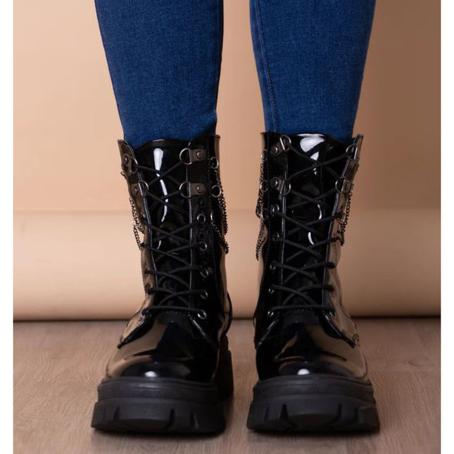Botas Mujer Kansas - Negro Charol