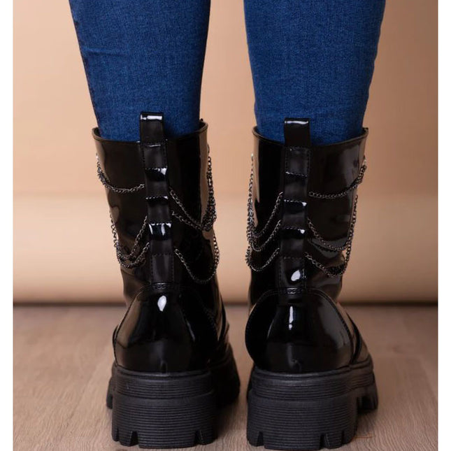 Botas Mujer Kansas - Negro Charol