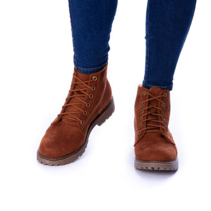 Botas Mujer Roque - Camel Gamuza