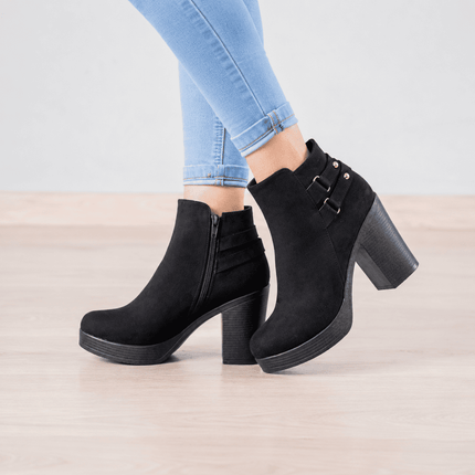 Botas Mujer Sabadell - Negro Gamuza