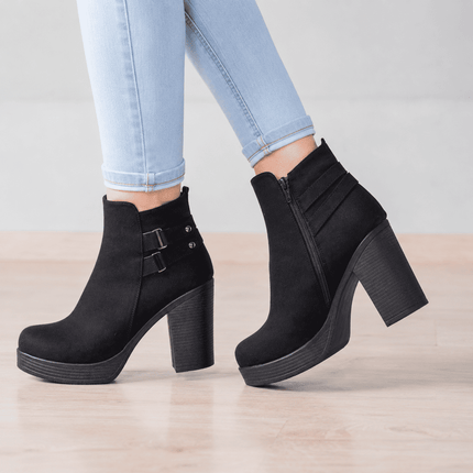 Botas Mujer Sabadell - Negro Gamuza