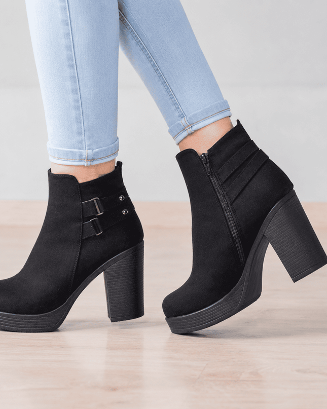 Botas Mujer Sabadell - Negro Gamuza