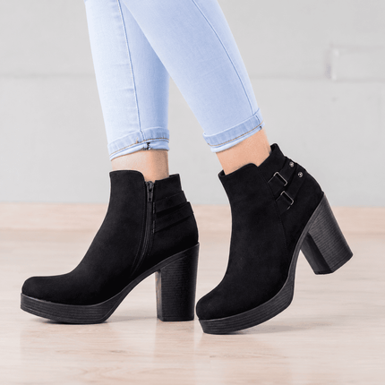 Botas Mujer Sabadell - Negro Gamuza