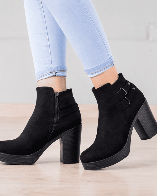 Botas Mujer Sabadell - Negro Gamuza