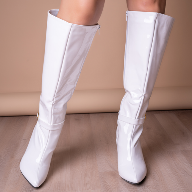 Botas Mujer Samalut - Blanco Charol