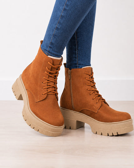 Botas Mujer San Lorenzo  - Camel Gamuza