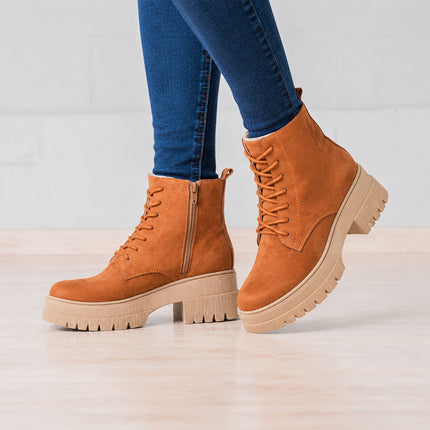 Botas Mujer San Lorenzo  - Camel Gamuza