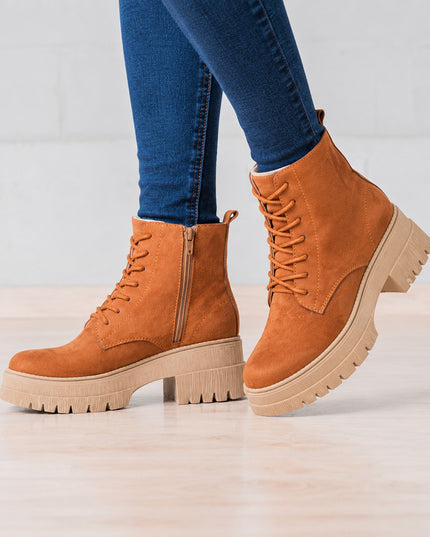 Botas Mujer San Lorenzo  - Camel Gamuza