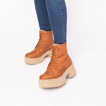 Botas Mujer San Lorenzo  - Camel Gamuza