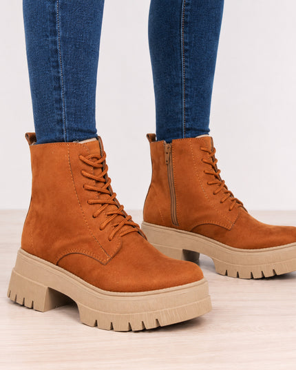 Botas Mujer San Lorenzo  - Camel Gamuza