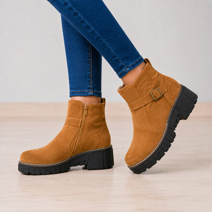 Botas Mujer Side - Camel