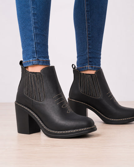 Botas Mujer Texana  - Negro