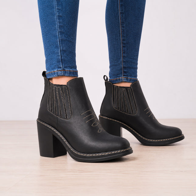 Botas Mujer Texana  - Negro