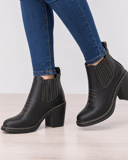 Botas Mujer Texana  - Negro