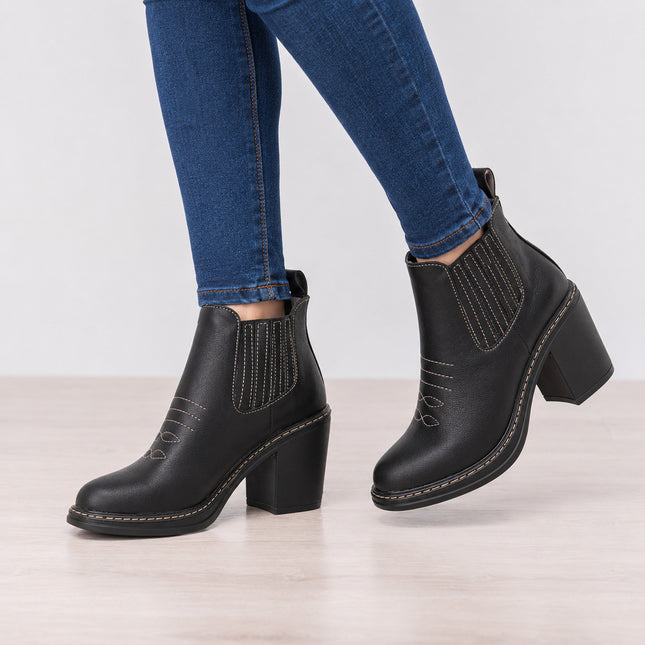 Botas Mujer Texana  - Negro