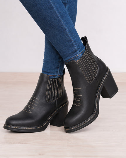 Botas Mujer Texana  - Negro