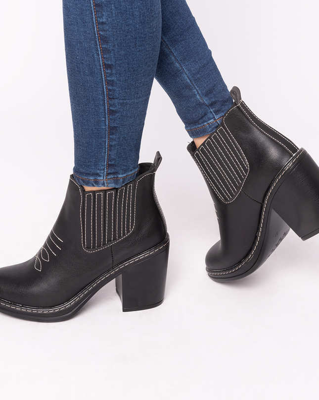 Botas Texana  - Negro Cuero
