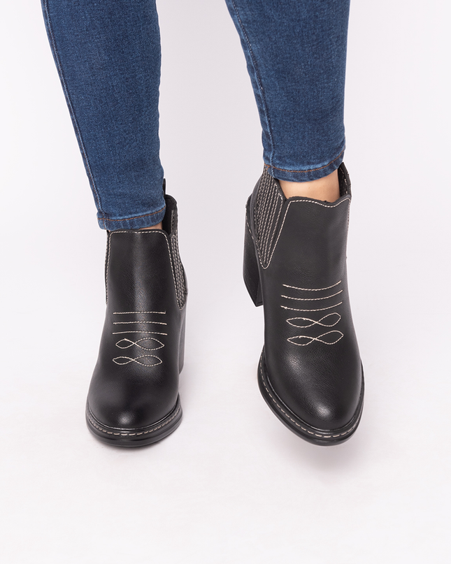 Botas Texana  - Negro Cuero