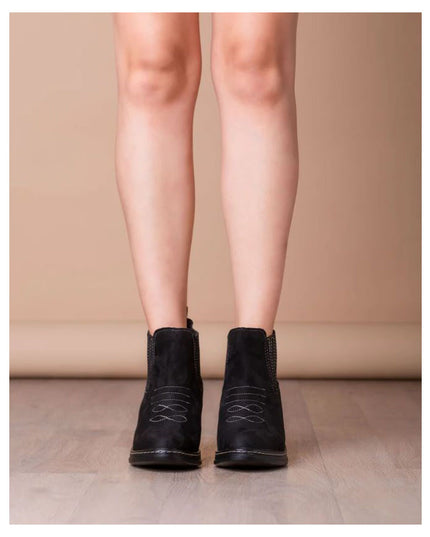 Botas Texana - Negro Gamuza