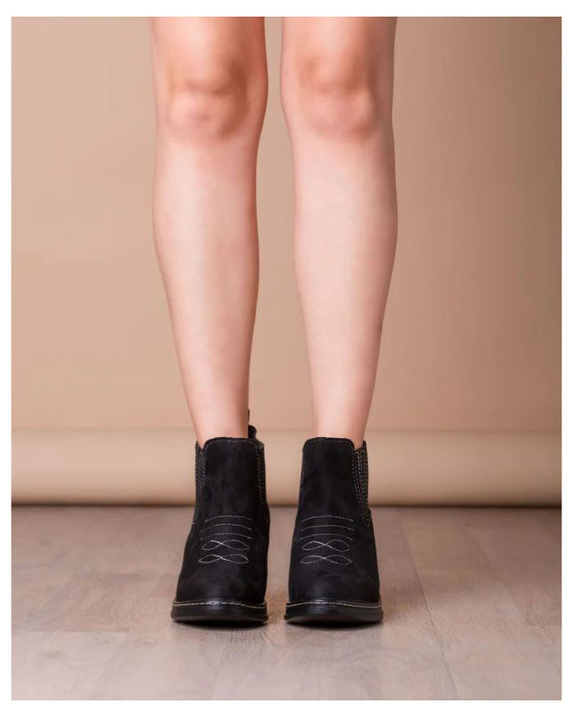 Botas Texana - Negro Gamuza