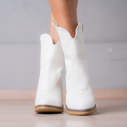 Botas Mujer Vaqueras - Blanco