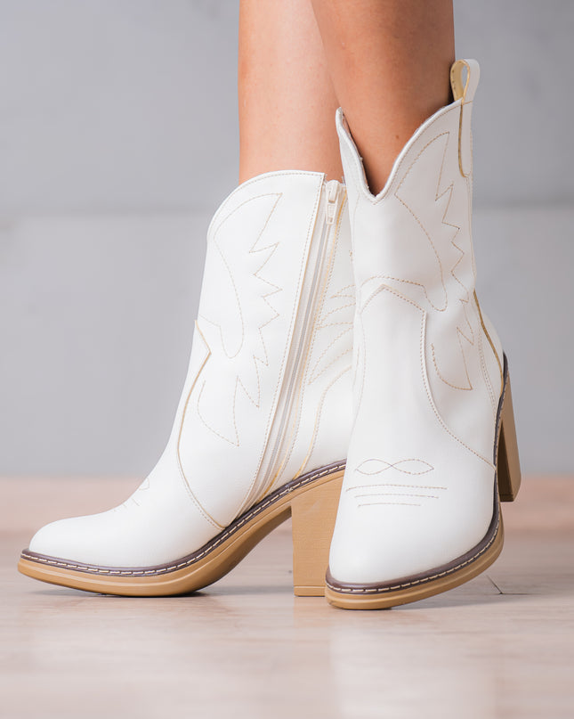 Botas Mujer Vaqueras - Blanco