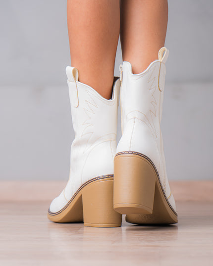 Botas Mujer Vaqueras - Blanco
