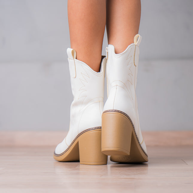Botas Mujer Vaqueras - Blanco