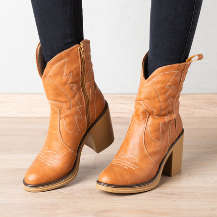 Botas Mujer Vaqueras - Camel