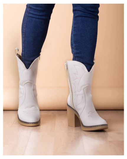 Botas Vaqueras - Hueso