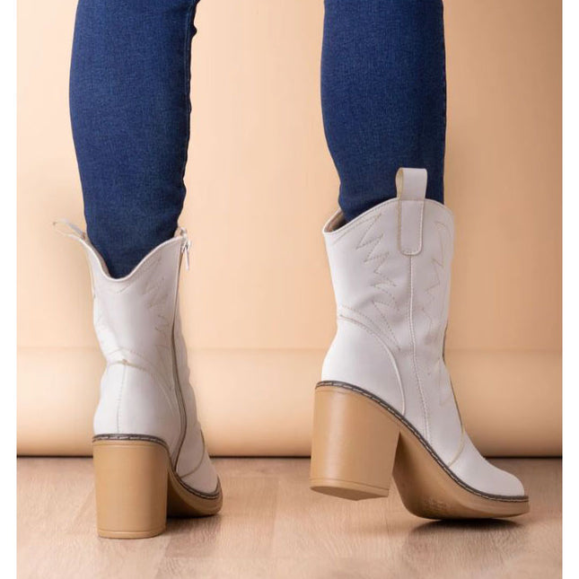 Botas Mujer Vaqueras - Hueso