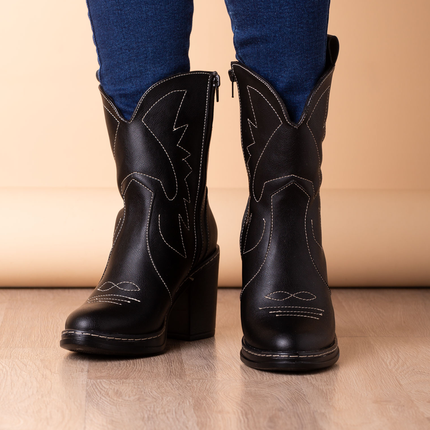 Botas Mujer Vaqueras - Negro