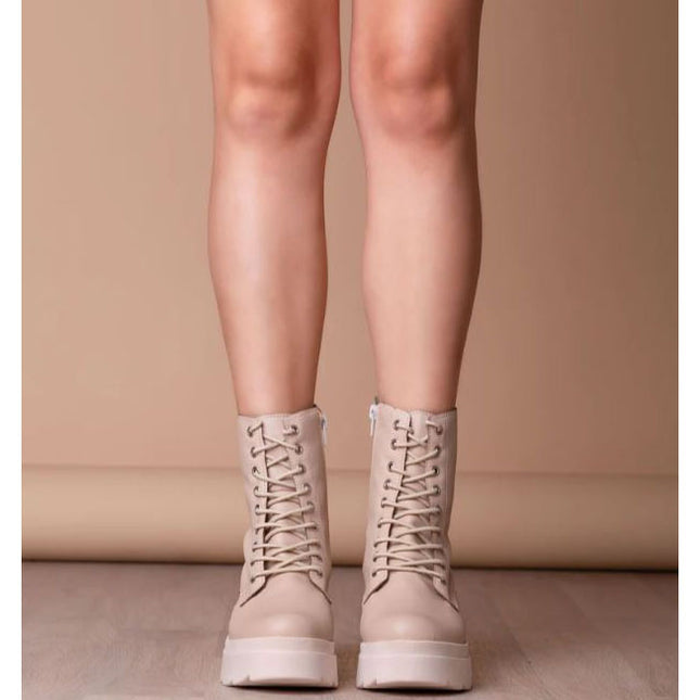 Botas Mujer Villeta - Nude Cuero