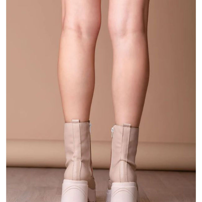 Botas Mujer Villeta - Nude Cuero